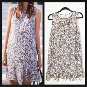 Loft/leopard ruffle dress